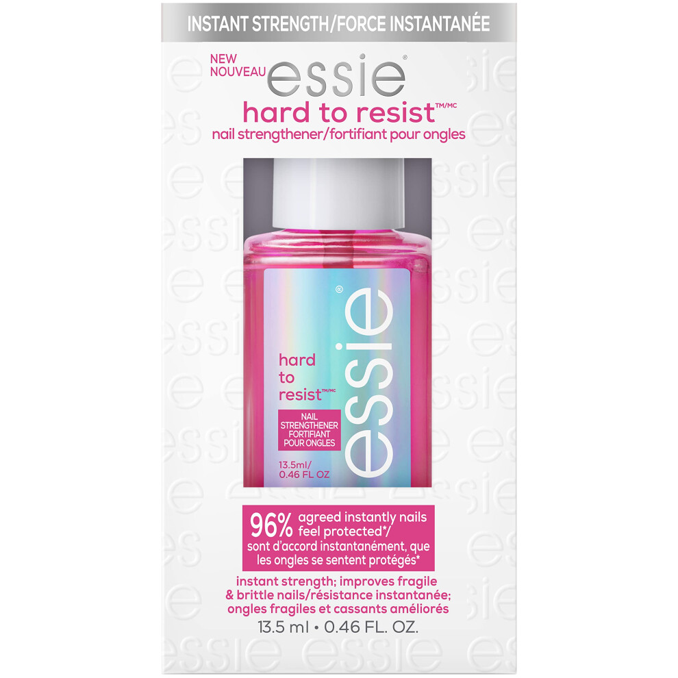 essie Nail Care  8Free Vegan  Hard To Resist Nail Strengthener  Glow and Shine  pink tint  046 fl oz