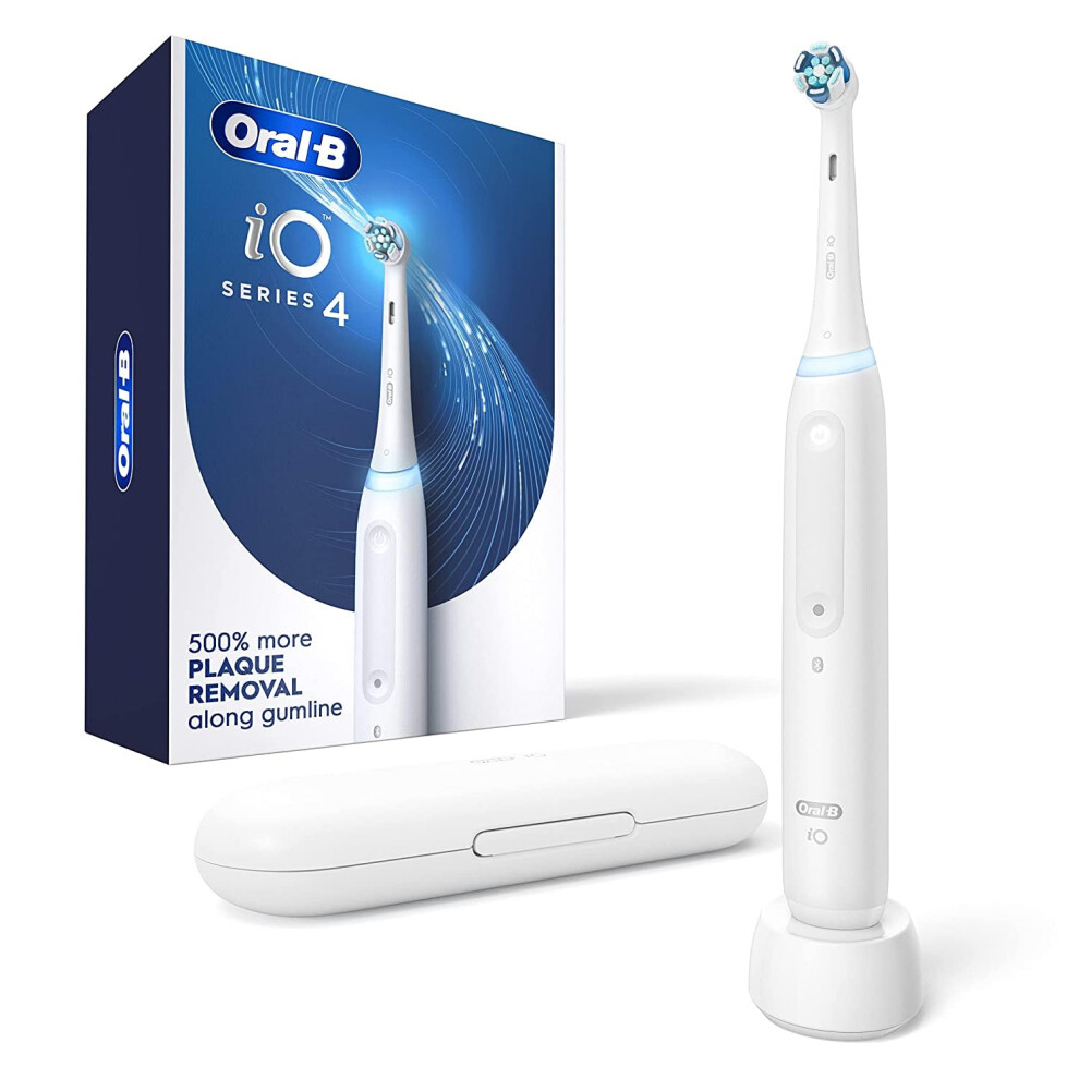 OralB iO Series 4 Electric Toothbrush with 1 Brush Head  Rechargeable  Adult  White