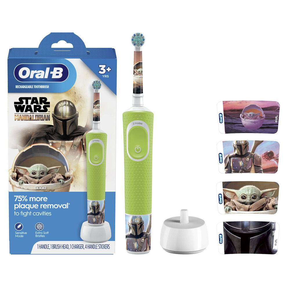 OralB Kids Electric Toothbrush featuring Star Wars  for Kids 3 Packaging May Vary