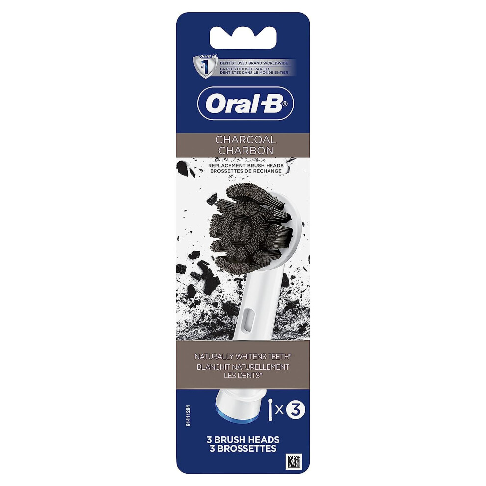 OralB Charcoal Electric Toothbrush Replacement Brush Heads Refill  3 Count