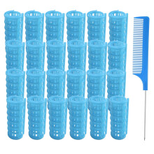 24PCS Plastic Haarrollers Set 2.0cm/0.8in Heatless Rollers Zelfklevende Rollers Haarstyling Tools