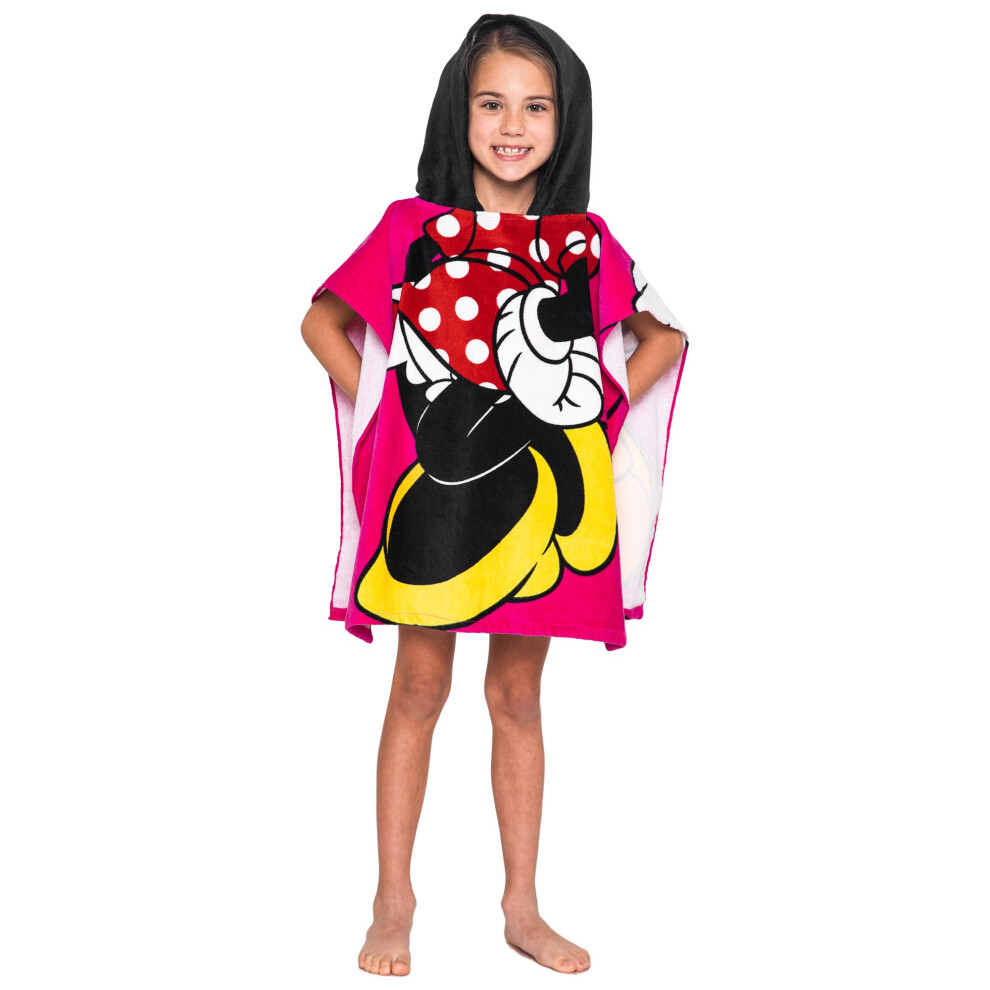 Disney Minnie Mouse Towel Hooded Poncho Bath Beach Girls