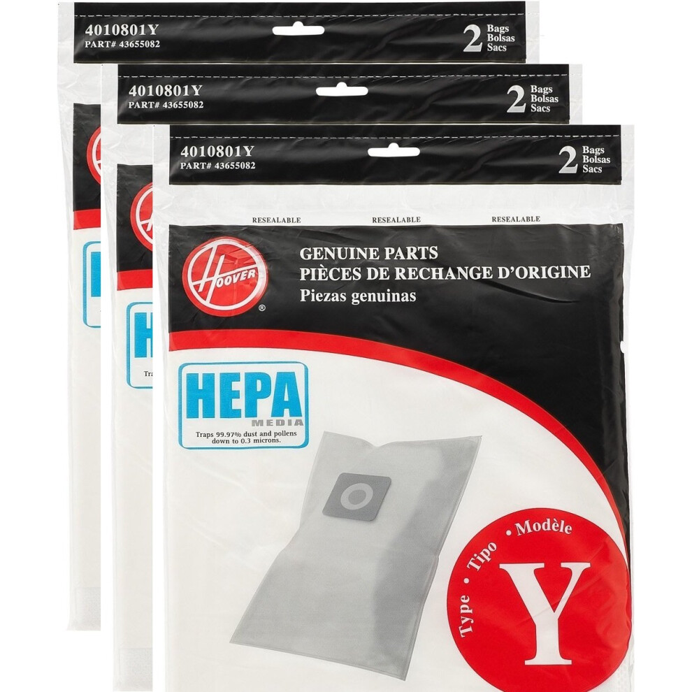 Hoover Type Y HEPA Bag 6Pack  AH10040