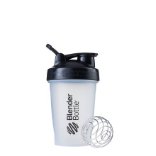 BlenderBottle Classic Shaker 20-Ounce Perfect voor Eiwitshakes, Helder/Zwart/Zwart