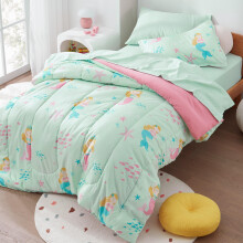 SLEEP ZONE Ensemble de Literie Enfant Taille Full/Queen - Super Mignon & Doux 7 Pièces (Princesse Sirène)