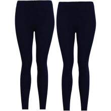 (7-8 Years) Panzy 2-Pack Girls' Stretchy Black Winter Leggings
