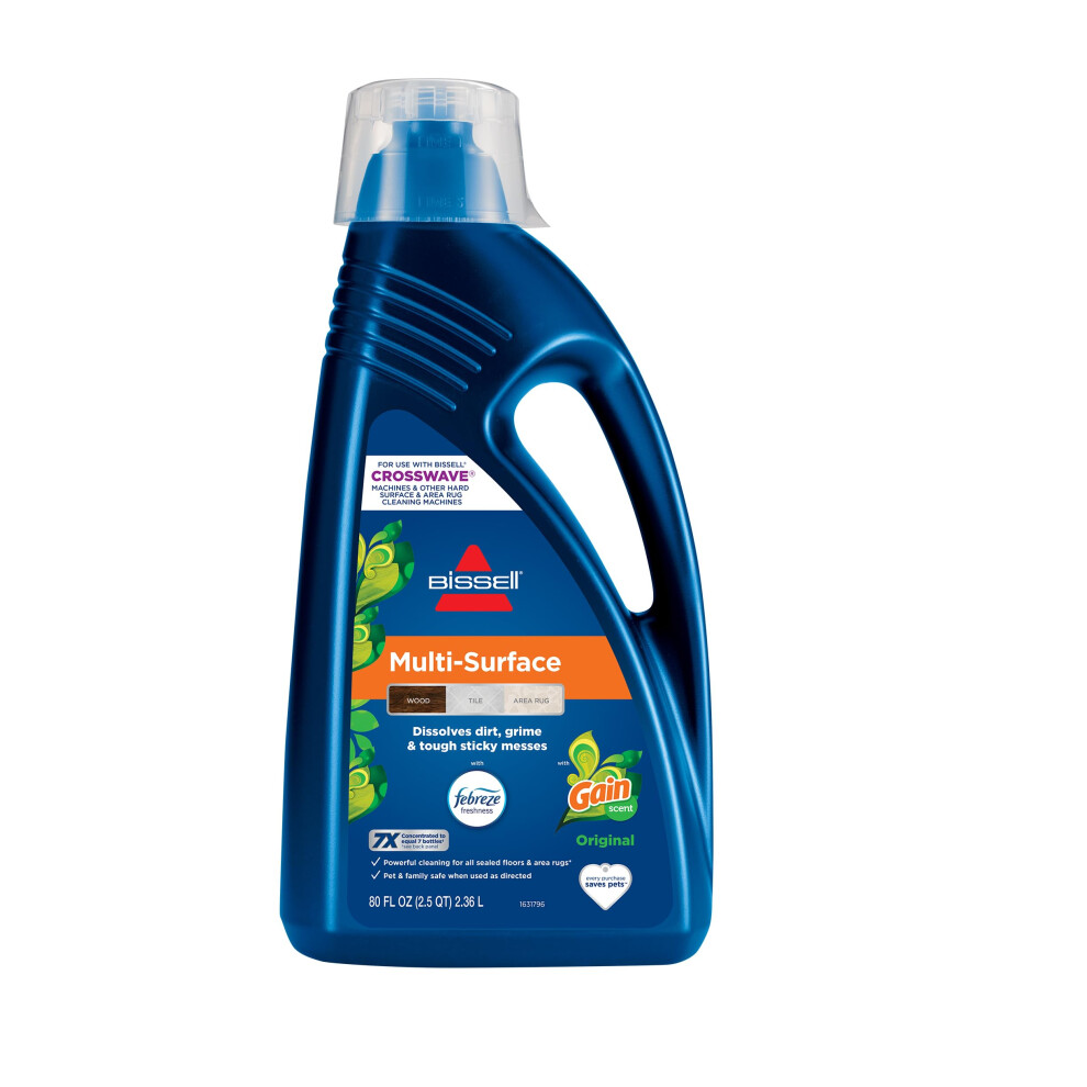 BISSELL MultiSurface with Febreze  Gain for CrossWave and SpinWave Devices  80 oz 3445G