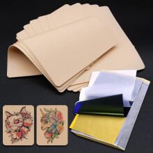 Tattoo Oefenhuid met Overdracht Papier - Autdor 30Pcs Tattoo Fake Skin en Stencil Kit