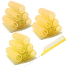 ZMD 18 Stuks Zelfklevende Kleine Haarrollers, Plastic Krulrollers Voor Dames
