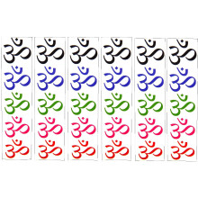 30 Premium Ohm Temporäre Tattoos, Aum Om