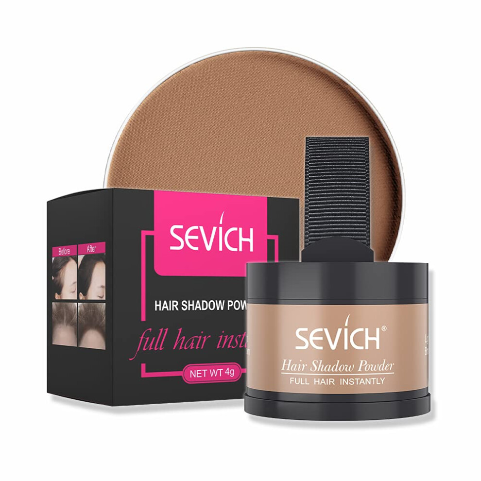 Sevich Grey Instantly Hairline Shadow - Hairline Powder Quick Root Concealer For Thinning Hair Eyebrows & Beard Windproof & Sweatproof Light Brow