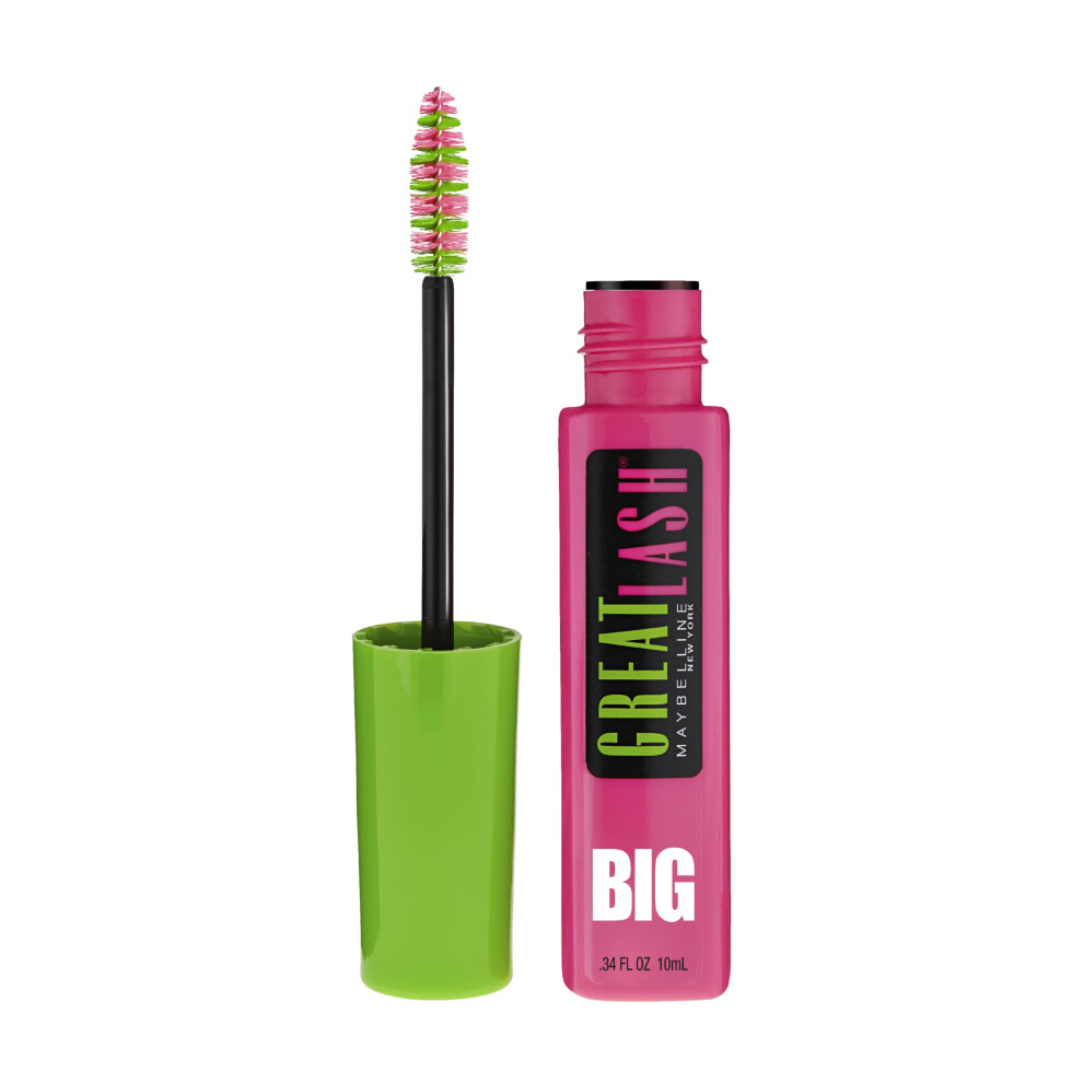 Maybelline Great Lash BIG Washable Mascara  Volumizing  Thickening  Lengthening Mascara  Very Black  1 Count