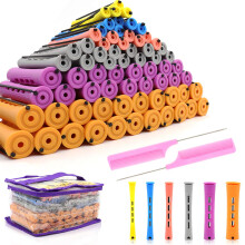 120Pcs Hår Perm Stavar Set, 6 Storlekar Plast Hår Cold Wave Stavar, Heatless Perming Stavar