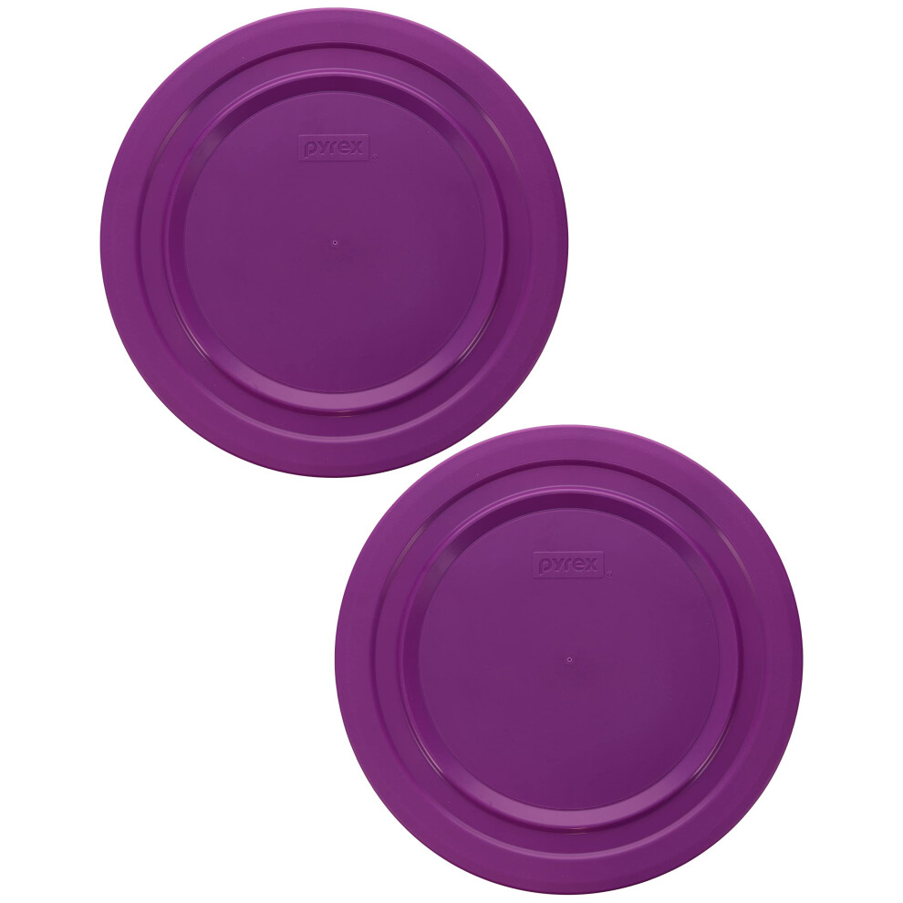 Pyrex 7404PC 45qt Thistle Purple Plastic Food Storage Replacement Lid  Made in USA  2 Pack