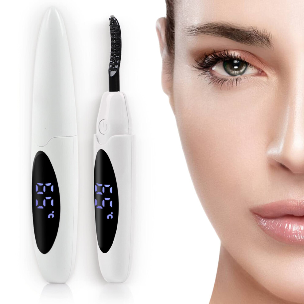 Zapal Heated Eyelash Curlers Lash Curler:electric Eyelash Curlers, Rechargeable Lash Curler With Eyelash Comb For Quick Natural Curling Makeup Natural Curli