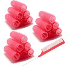 ZMD 18St Self Grip Kleine Haarrollers, Plastic Haarrollers Warmtevrij Salon Haaraccessoires