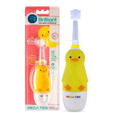 Baby Buddy, Brilliant, Kinder-Schallzahnbürste, 3+ Jahre, Ente, 1 Schallzahnbürste