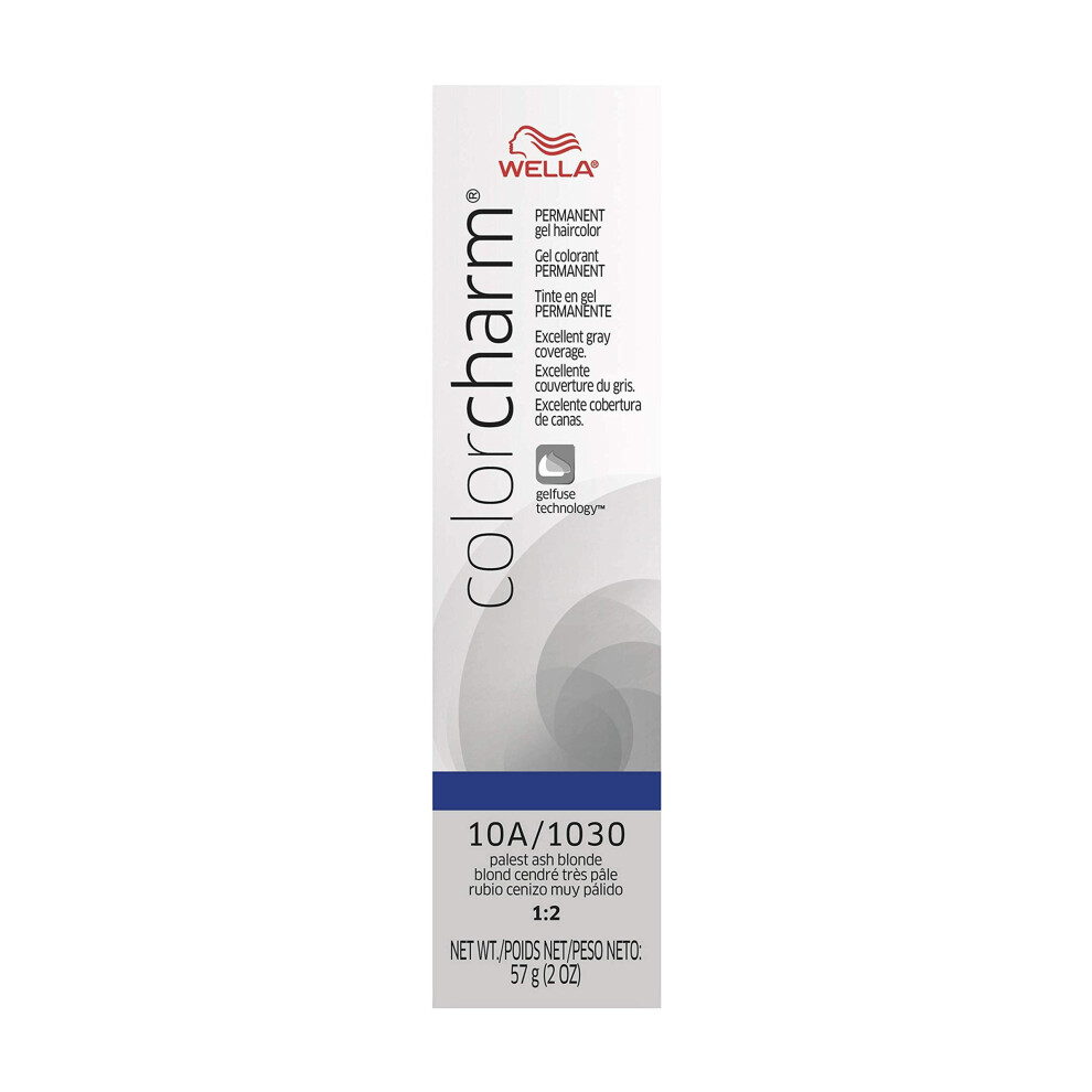 COLORCHARM Permanent Gel Hair Color for Gray Coverage  10A Palest Ash Blonde  2 oz