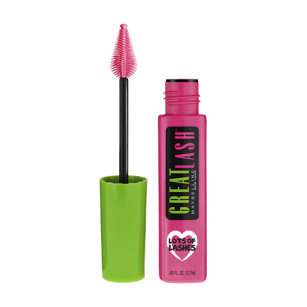 Maybelline Great Lash Lots Of Lashes Washable Mascara  Volumizing  Thickening and Curling Mascara  Blackest Black  1 Count