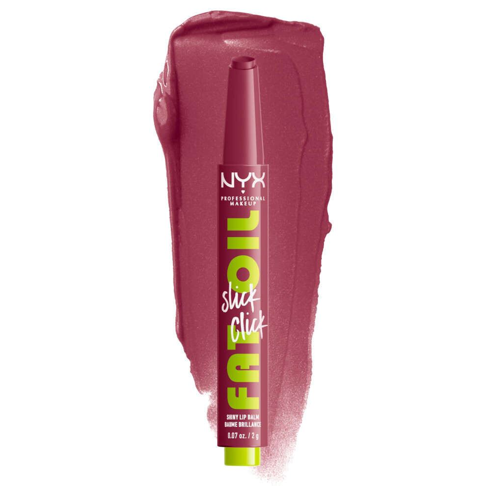Nyx Professional Makeup Fat Oil Slick Click Lightweight Buildable Pigmented Vegan Lip Balm Thats Major