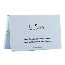 boscia Clear Complexion Blotting Linens - Vegan Cruelty-Free Natural Skin Care - Oil Blotting Sheets for Face - For Combination to Oily Skin Types -