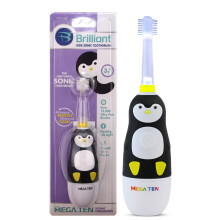 Baby Buddy, Brilliant, Kinder-Schallzahnbürste, 3+ Jahre, Pinguin, 1 Schallzahnbürste