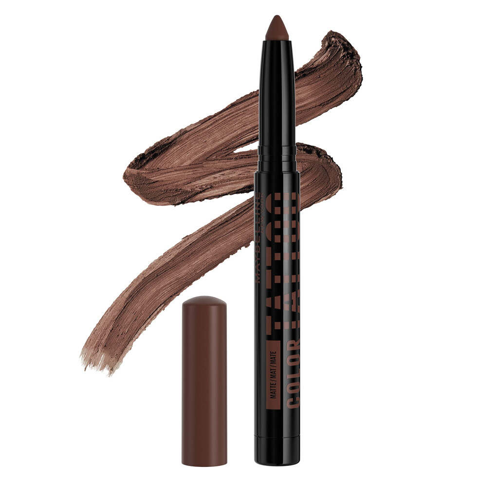 MAYBELLINE Color Tattoo Longwear MultiUse Eye Shadow Stix  Eye Makeup  I am Determined Dark Brown Matte