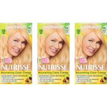 Garnier Nutrisse Crme colorante nourrissante 100 Blond naturel extra clair 3 pices (l'emballage peut varier)