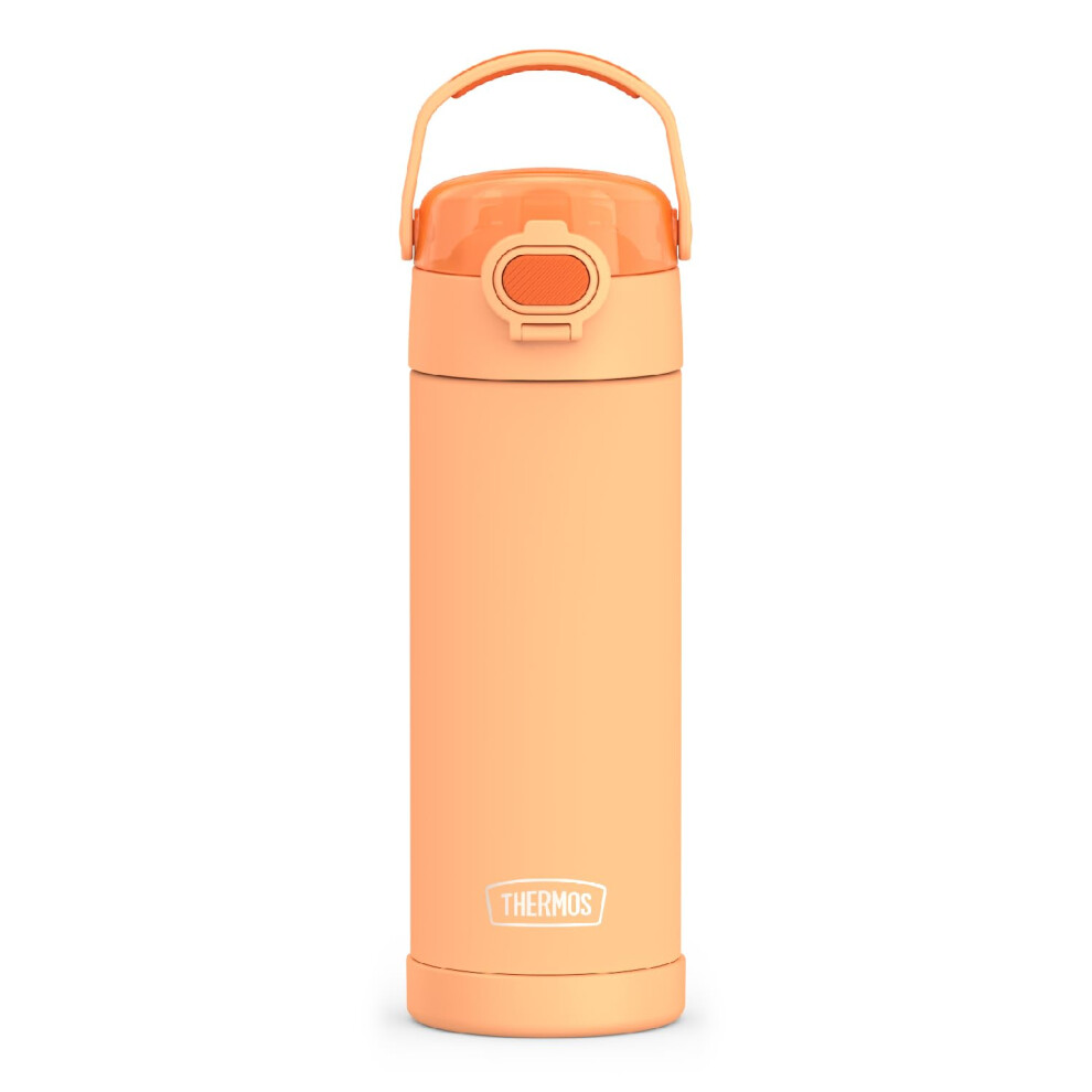 THERMOS FUNTAINER 16 Ounce Stainless Steel Vacuum Insulated Bottle with Wide Spout Lid  Orange