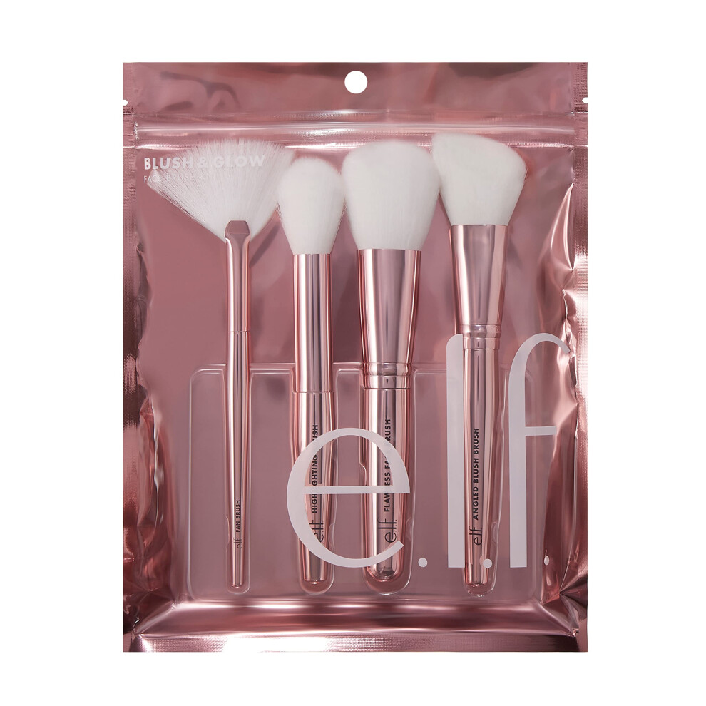 elf Cosmetics Blush  Glow Brush Kit  Blushes For Applying Powder  Blush  Bronzer  Highlighter  Creates A Seamless Finish