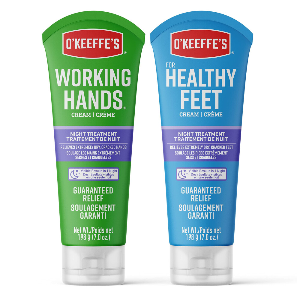 O'keeffe's Working Hands Night Treatment Hand Cream And Healthy Feet Night Treatment Foot Cream 7 Ounce Tube