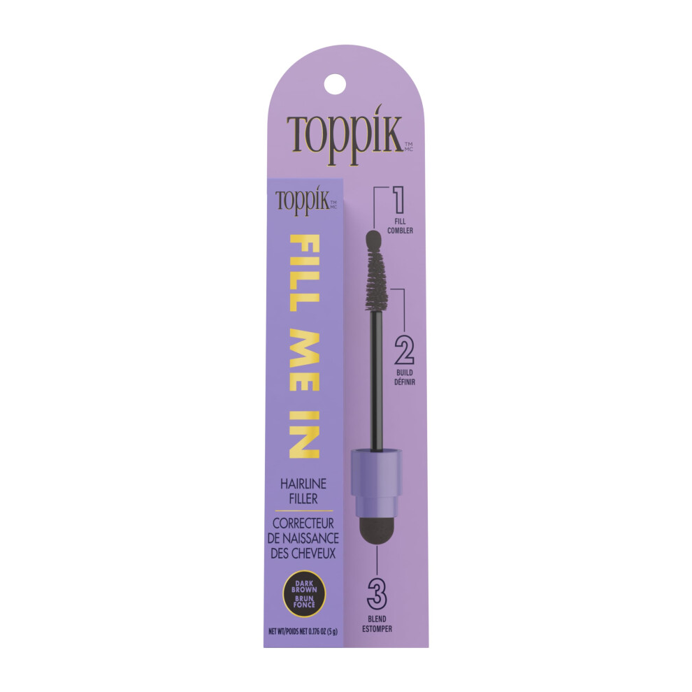 Toppik Fill Me In Hairline Filler  Hair Color Root Touchup  Hair Fibers Wand  Fills In Thinning Hairline  Hair Styling Product