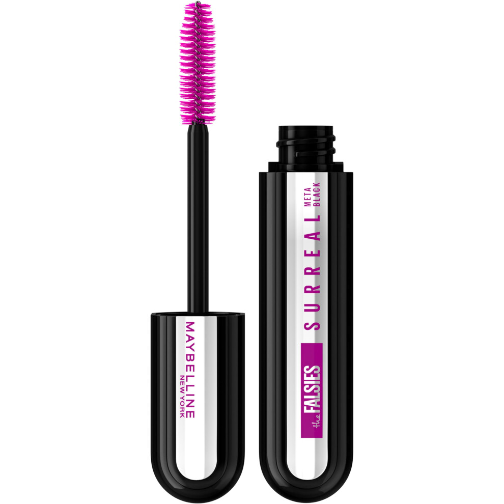 Maybelline The Falsies Surreal Extensions Washable Mascara  Volumizing  Lengthening Mascara Make Up  Meta Black  1 Count