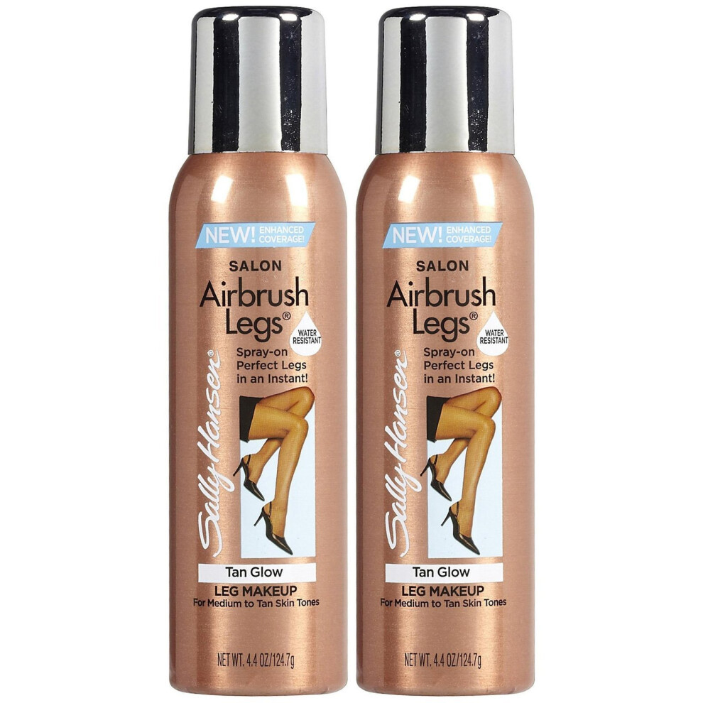 Sally Hansen Airbush Sun SelfTanner for LegsTan Glow44oz  2 pack