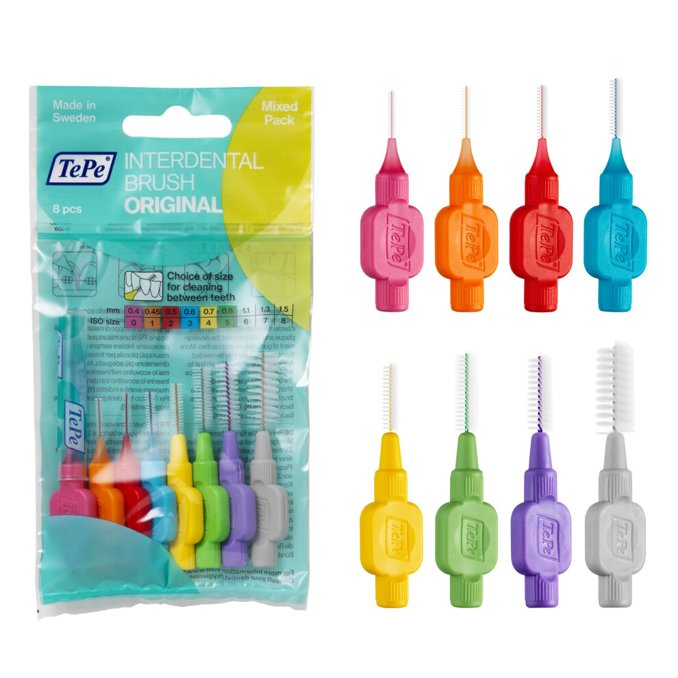 TEPE Interdental Brush Original  Soft Dental Brush for Teeth Cleaning  Mixed Pack