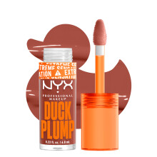 NYX Professional Makeup Duck Plump Pigment High Polumping Lip Gloss cu machiaj de buze vegan de ghimbir picant - maro de aplauze (maro cald)
