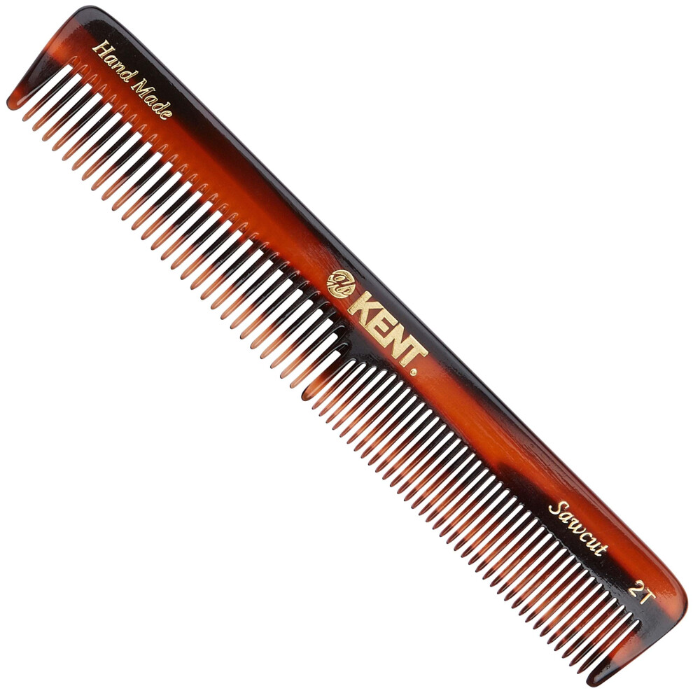 Kent 2T 6 Inch Double Tooth Hair Dressing Comb  Fine and Wide Tooth Dresser Comb For Hair  Beard and Mustache  Coarse and Fine H