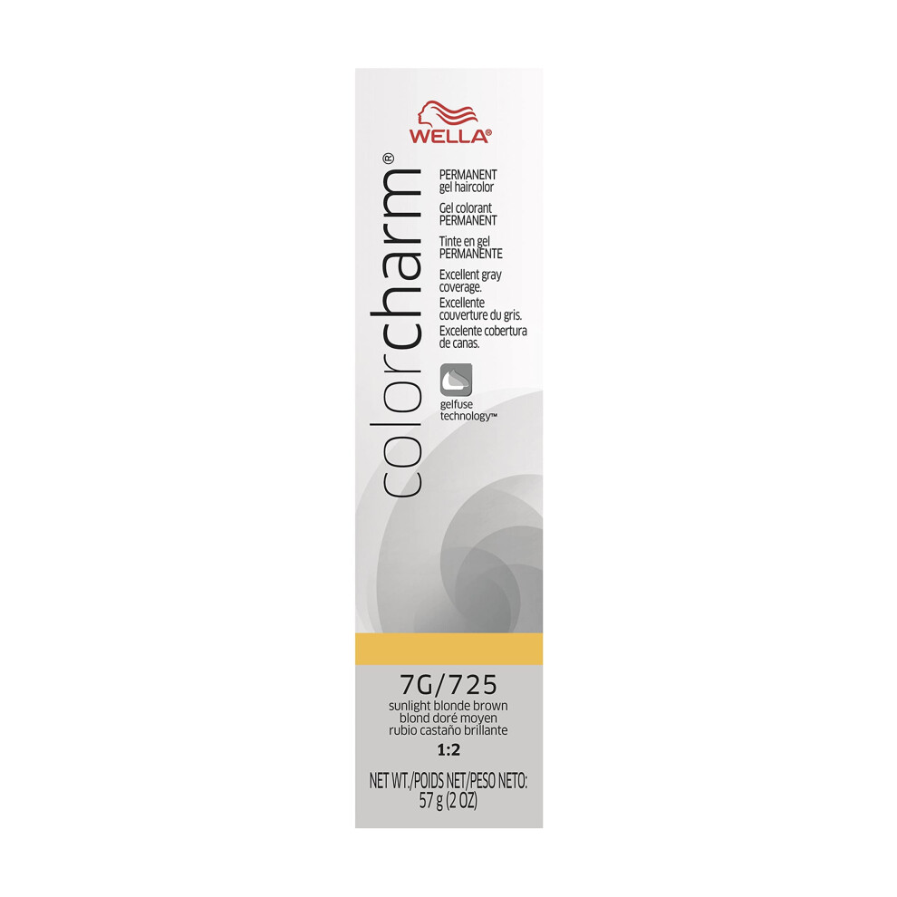 COLORCHARM Permanent Gel Hair Color for Gray Coverage  7G Sunlight Blonde Brown  2 oz