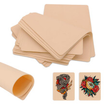 Peau de Pratique de Tatouage - Combofix 15Pcs Peau Pratique Double Face 7.4x5.6" pour Débutants et Pros