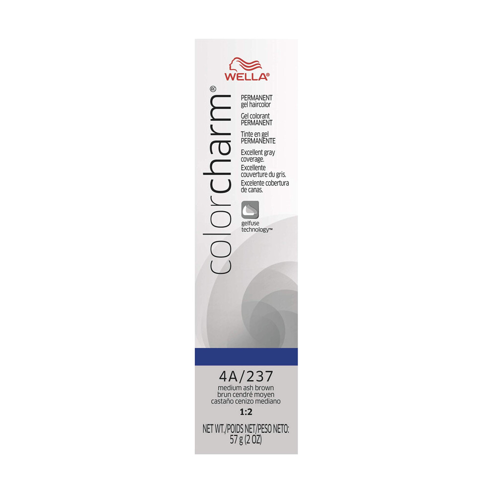 COLORCHARM Permanent Gel  Hair Color for Gray Coverage  4A Medium Ash Brown