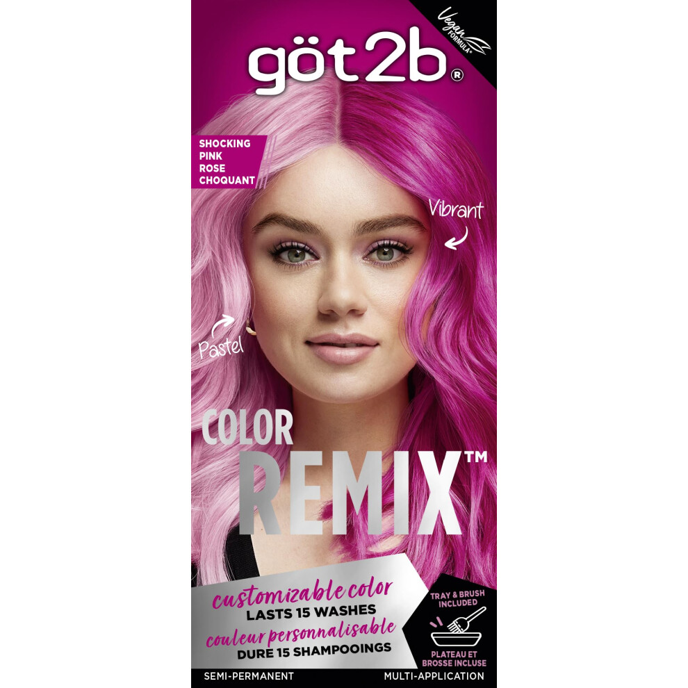 Got2b Color Remix  Customizable SemiPermanent Hair Color  093 Shocking Pink