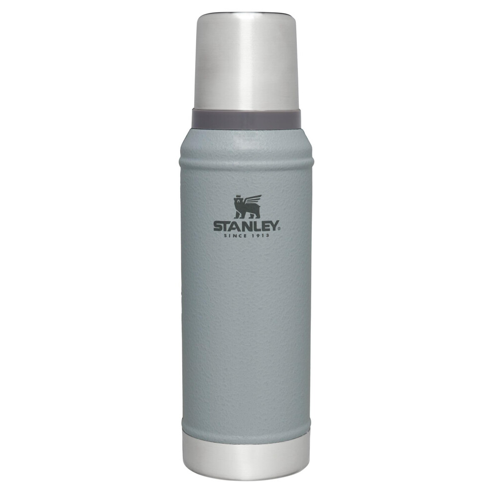 Stanley Classic Vacuum Insulated Wide Mouth Bottle  Hammertone Silver  BPAFree 188 Stainless Steel Thermos for Cold  Hot Be