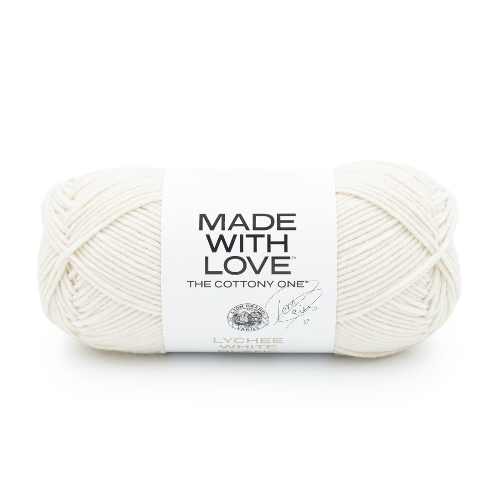 Lion Brand Yarn Tom DaleyThe Cottony One Yarn  Lychee White