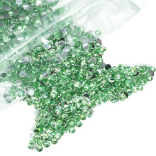 qiipii 8000PCS 3mm Crystal Light Green Resin Rhinestones for Crafts Flatback Fresh Green Rhinestones Bulk SS10 Non-Hotfix Stones Diamonds Crystals Gem