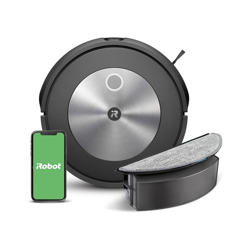 iRobot Roomba Combo j5 Robot  2in1 Vacuum with Optional Mopping  Identifies  Avoids Obstacles Like Pet Waste  Cords  Clean