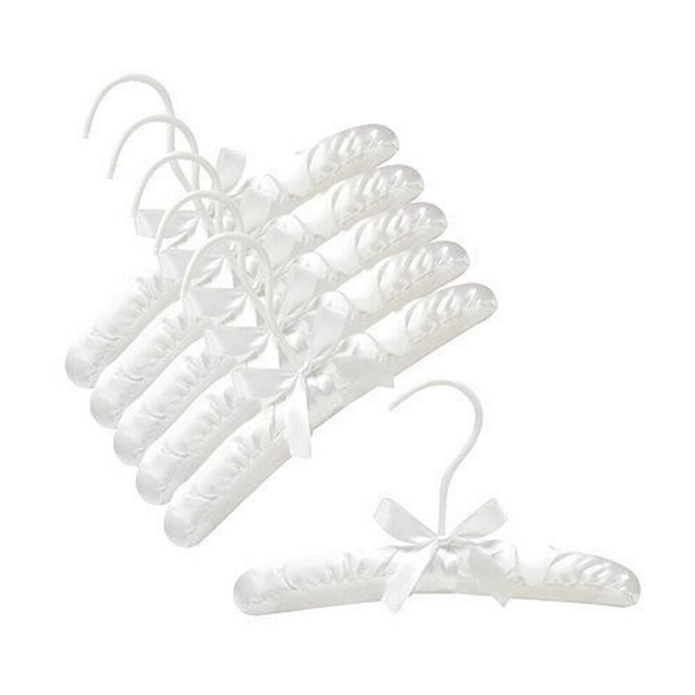 Only Hangers 10"" White Baby Satin Padded Hangers-image
