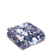 Vera Bradley Fleece Plush Throw Blanket, Purple Artist's Garden