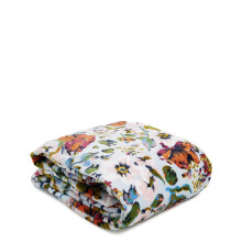Vera Bradley Womens Oversized Fleece Plush Throw Blanket Sea Air Floral FullQueen