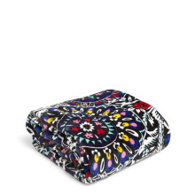 Vera Bradley Womens Fleece Plush Throw Blanket Stained Glass Medallion 80 X 50