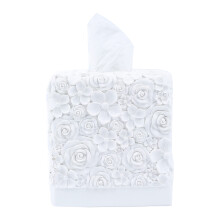 Hymmah Support de bote mouchoirs carr moderne Accessoires de salle de bain Dcor Couvercle de bote mouchoirs au design unique pour comptoi